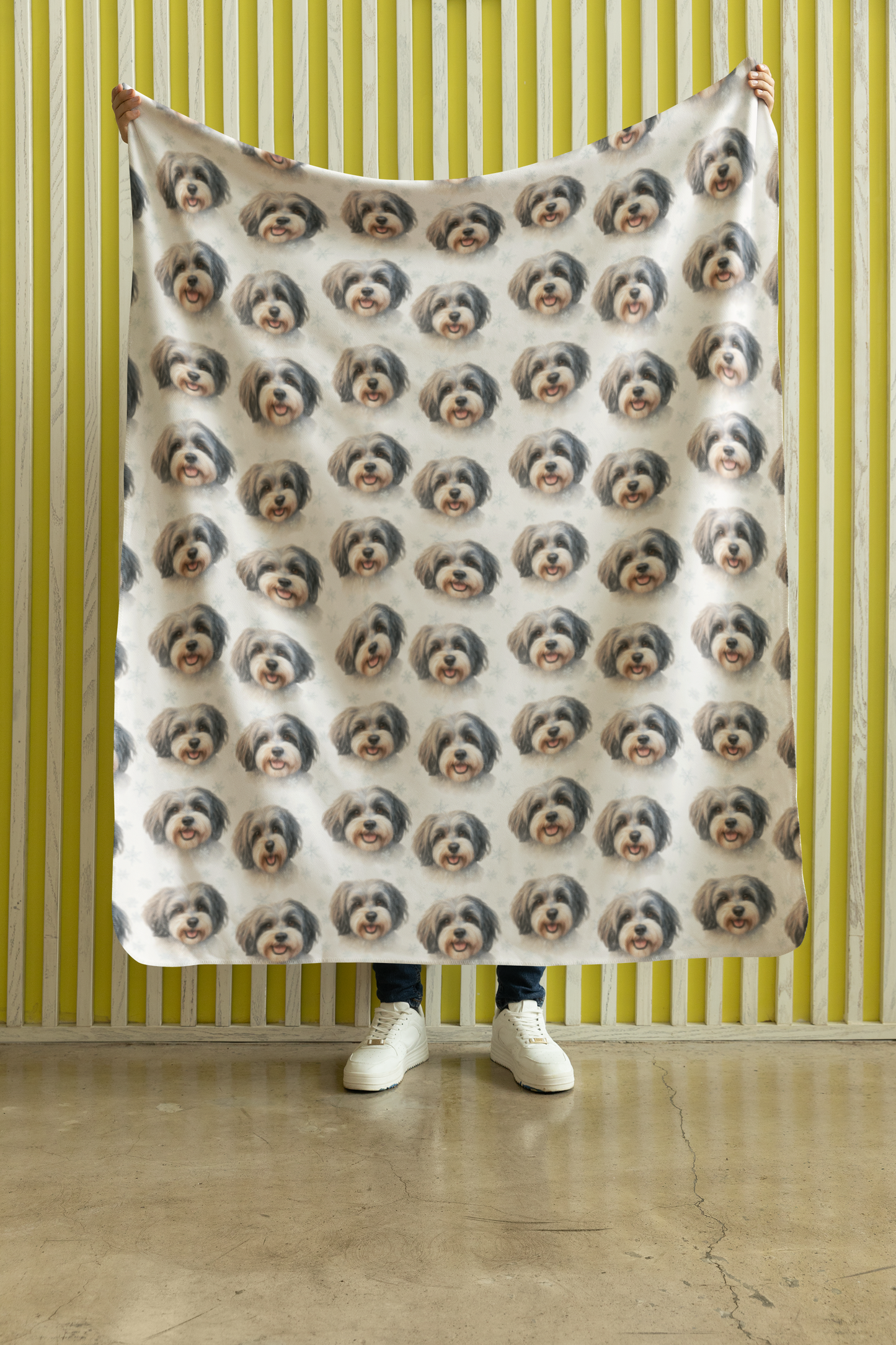 Tinsel Curls and Cozy Whirls Sherpa Blanket