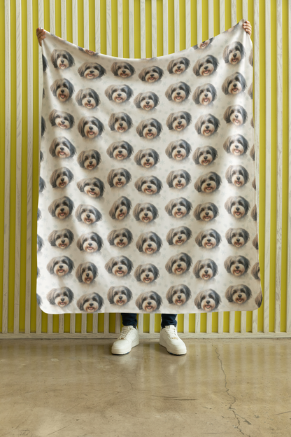 Tinsel Curls and Cozy Whirls Sherpa Blanket