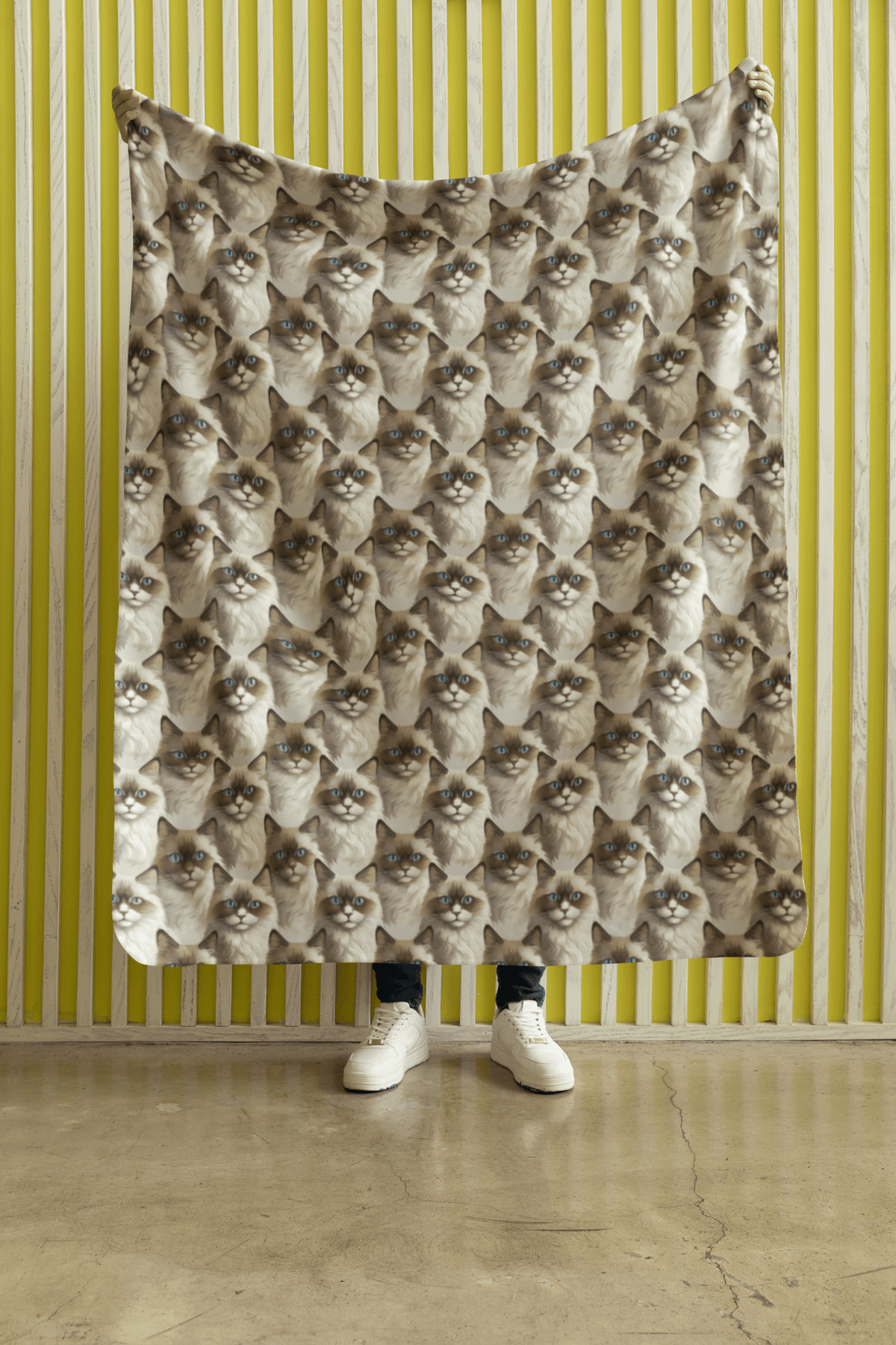 Soft as a Ragdoll Sherpa Blanket - London Penny Gift Wrap