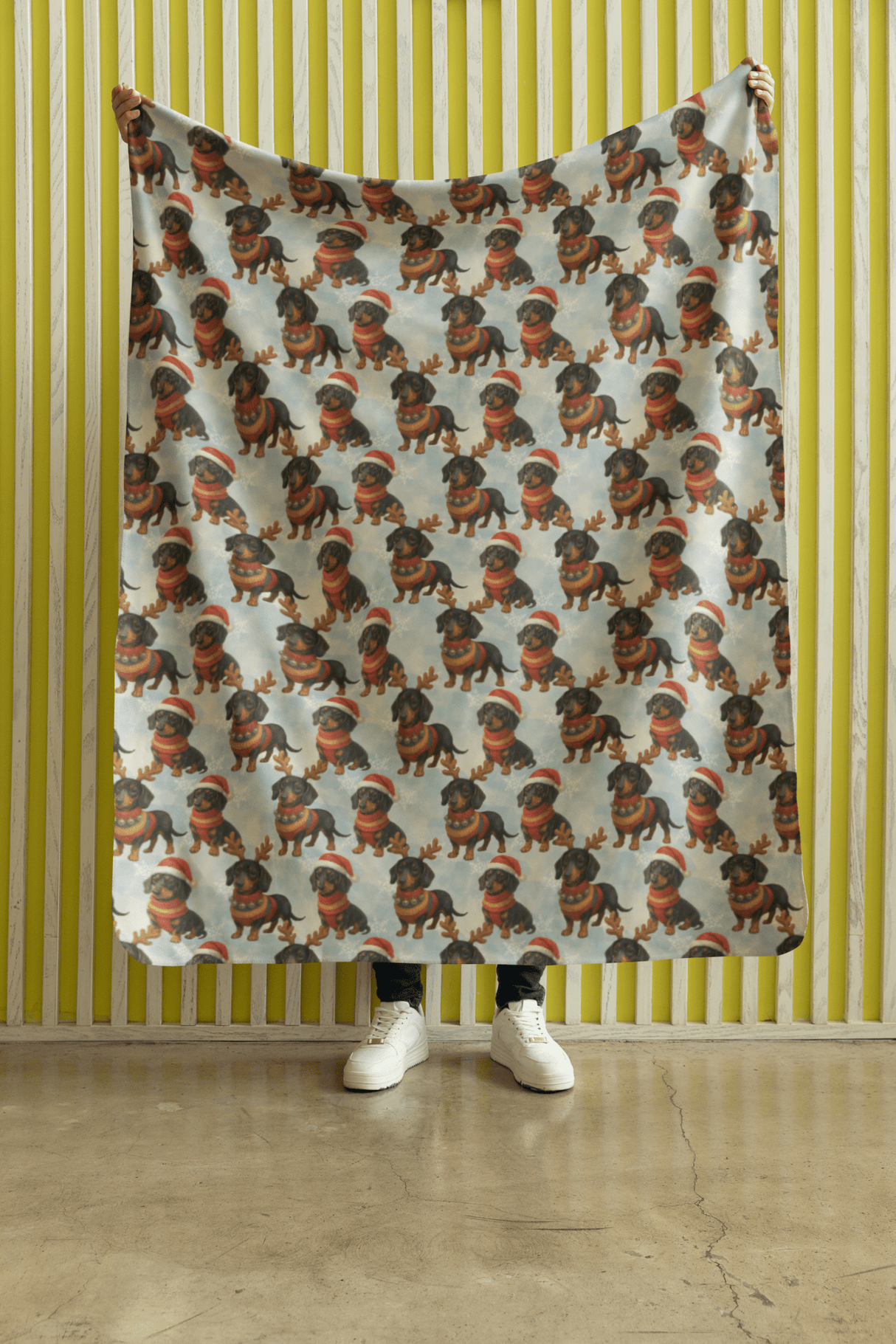 Jolly Long Dog Sherpa Blanket - London Penny Gift Wrap