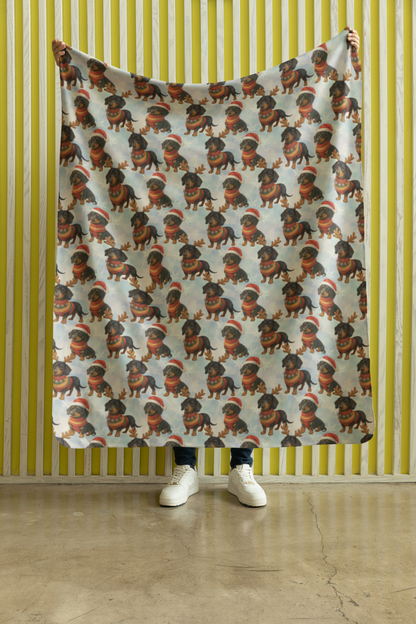 Jolly Long Dog Sherpa Blanket