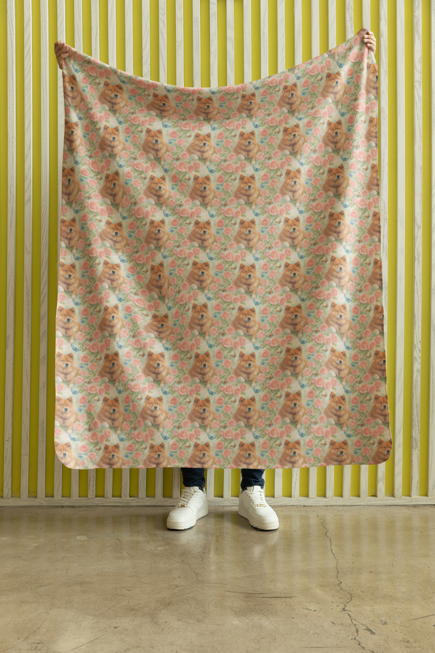 Penny Pastel Garden Sherpa Blanket