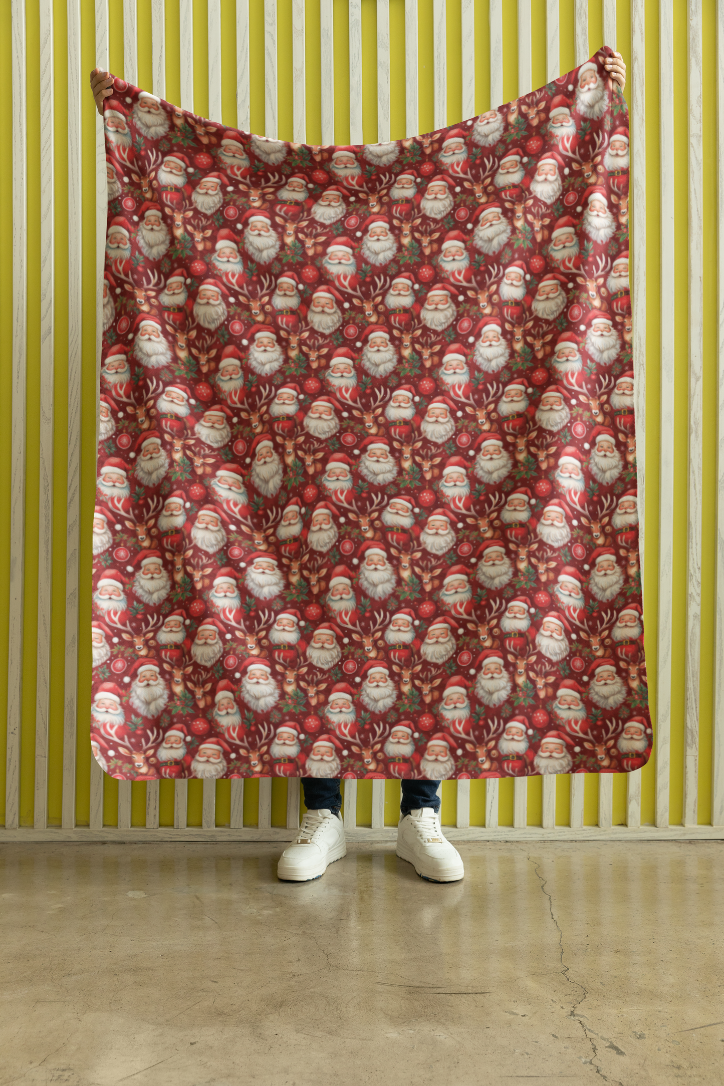 Holiday Hoopla with Santa Sherpa Blanket