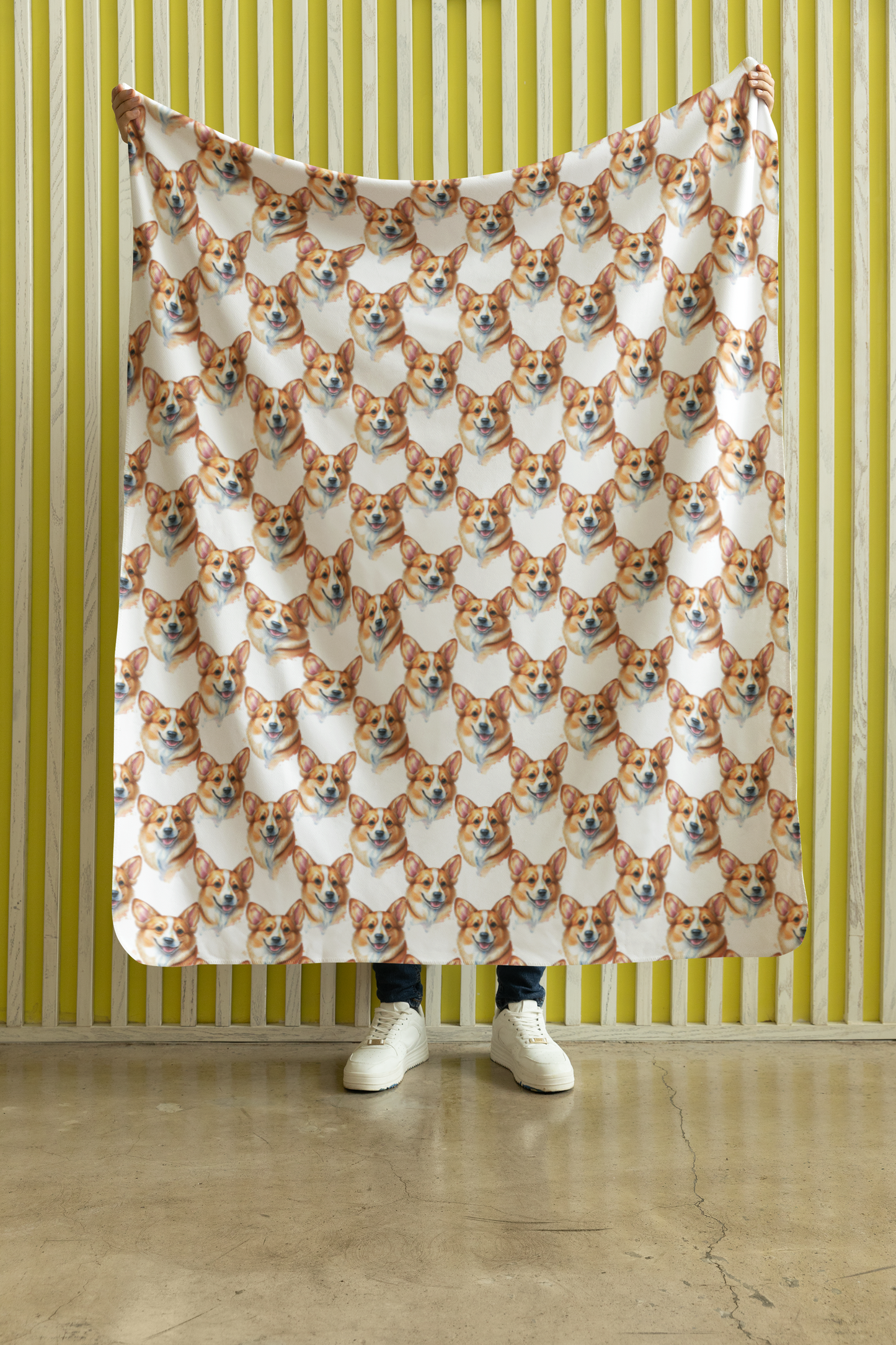 Corgi Wiggle Wrap Sherpa Blanket