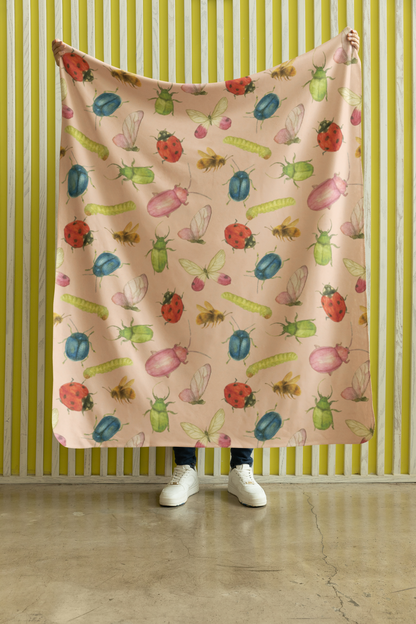 Garden Bug Waltz Sherpa Blanket