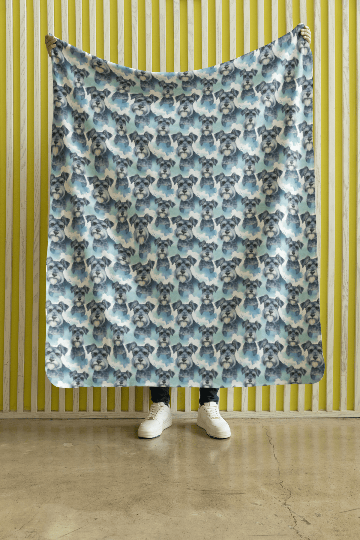 Schnauzer Chic Sherpa Blanket - London Penny Gift Wrap