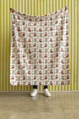 Mistletoe Morning Corgi Sherpa Blanket - London Penny Gift Wrap