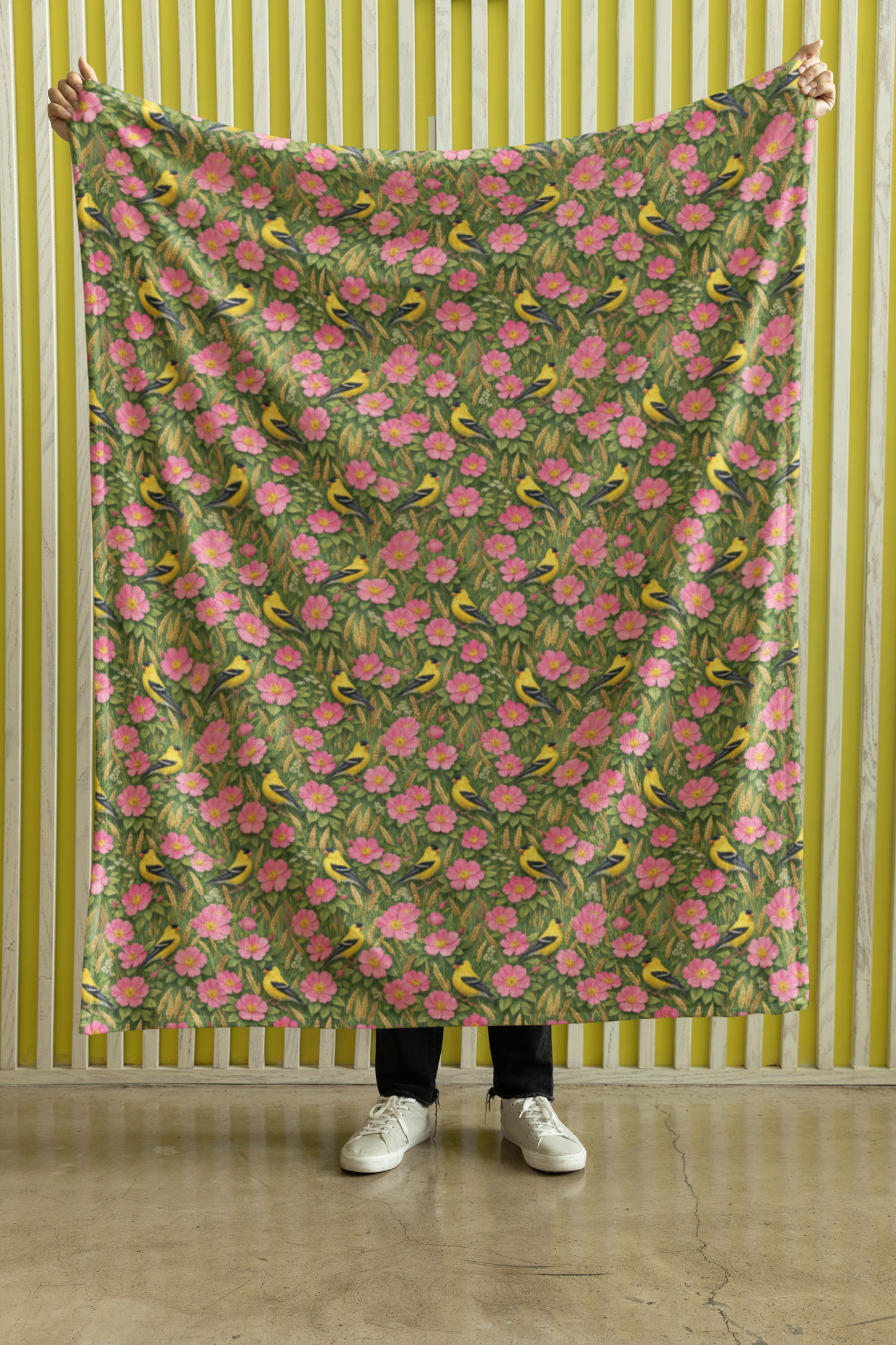 Iowa Flora & Fauna Sherpa Blanket