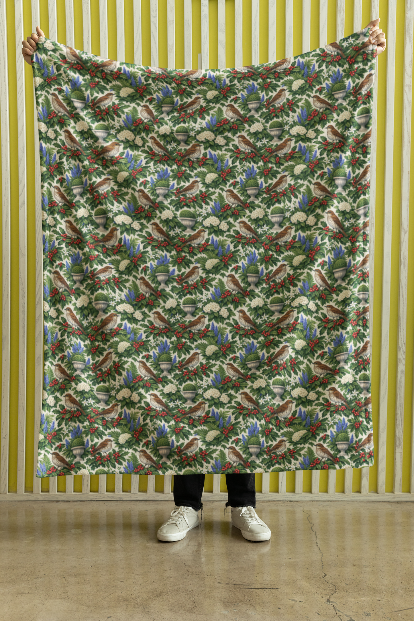 District of Columbia Flora & Fauna Sherpa Blanket