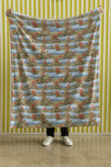 Wyoming Flora & Fauna Sherpa Blanket - London Penny Gift Wrap