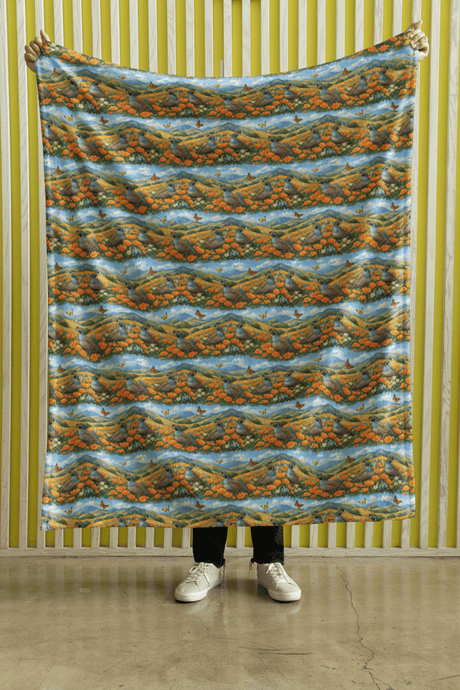 California Flora & Fauna Sherpa Blanket - London Penny Gift Wrap