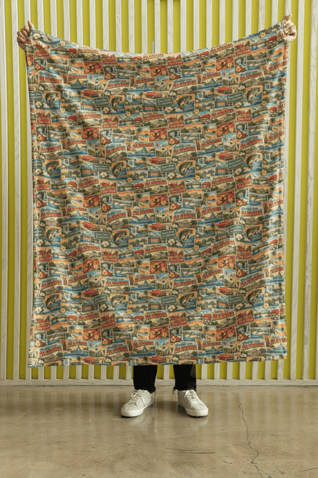 Alabama Postcard Memories Sherpa Blanket - London Penny Gift Wrap