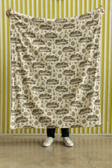 Massachusetts Historic Harbor Sherpa Blanket - London Penny Gift Wrap