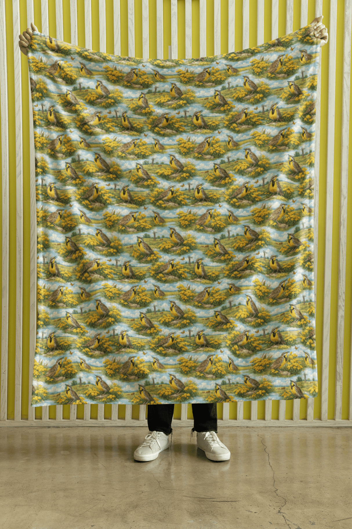 Nebraska Flora & Fauna Sherpa Blanket - London Penny Gift Wrap