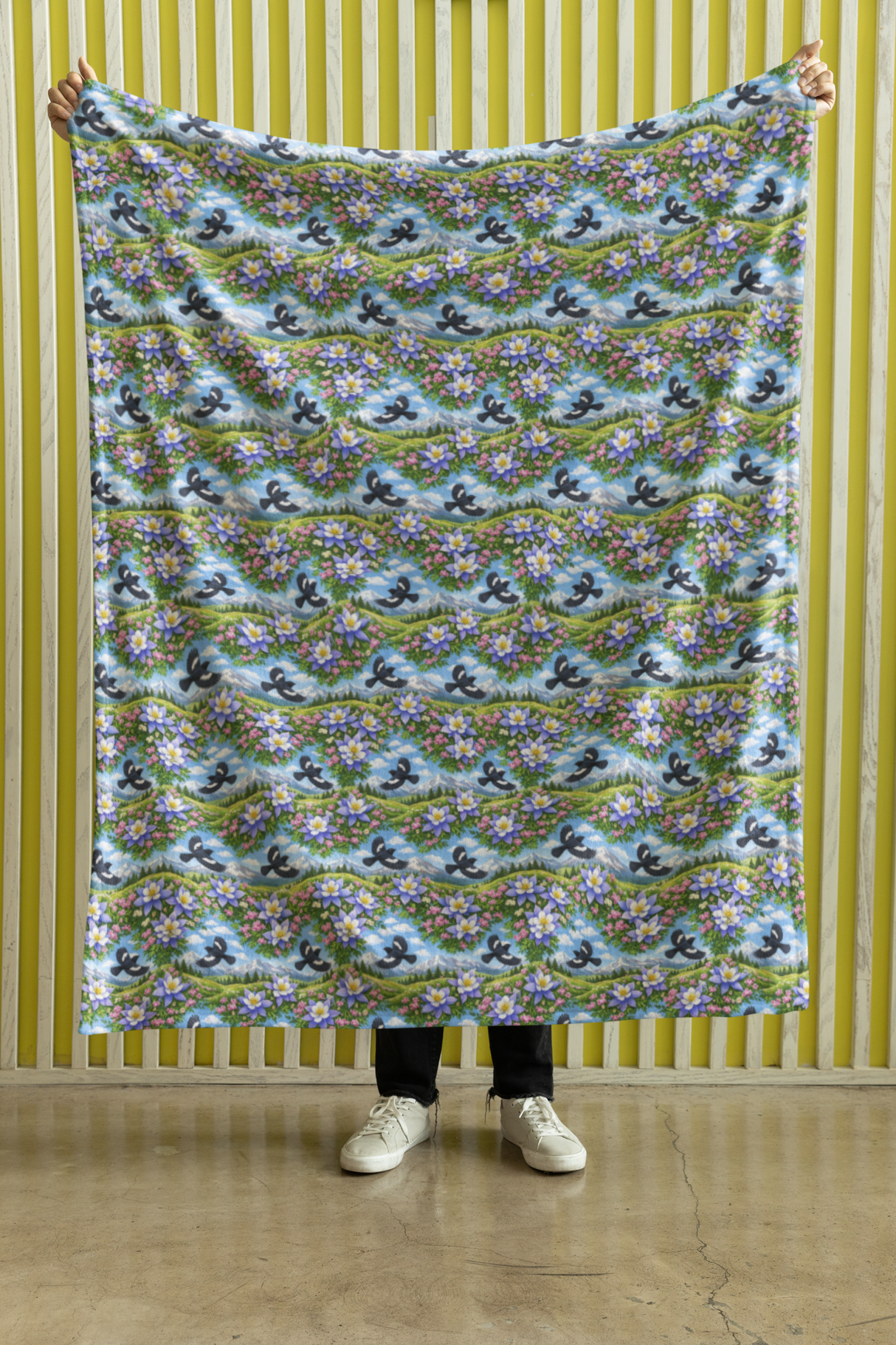 Colorado Flora & Fauna Sherpa Blanket - London Penny Gift Wrap