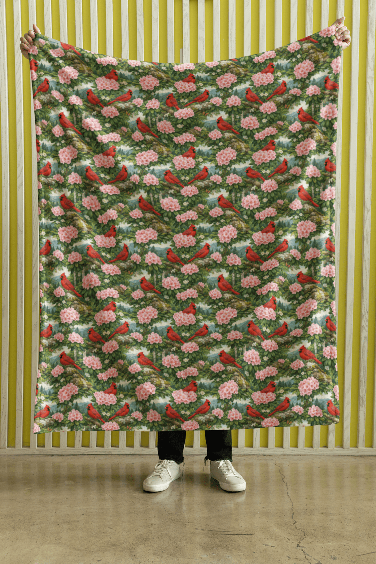 West Virginia Flora & Fauna Sherpa Blanket - London Penny Gift Wrap