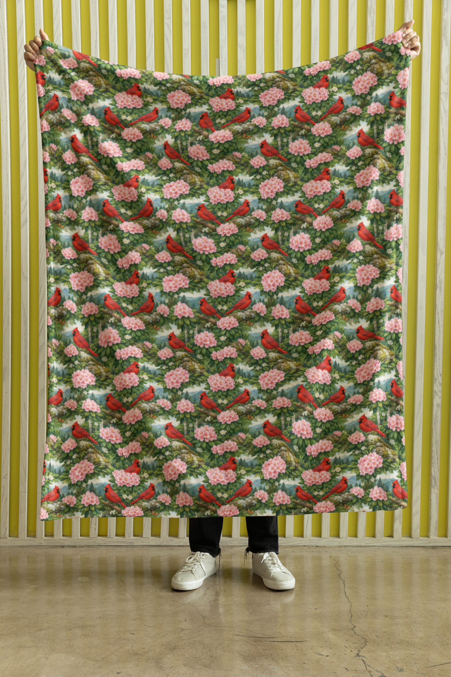 West Virginia Flora & Fauna Sherpa Blanket