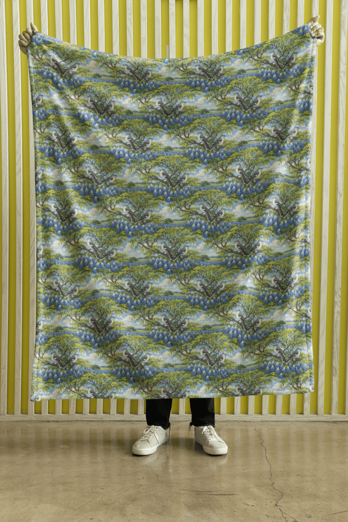Texas Flora & Fauna Sherpa Blanket - London Penny Gift Wrap