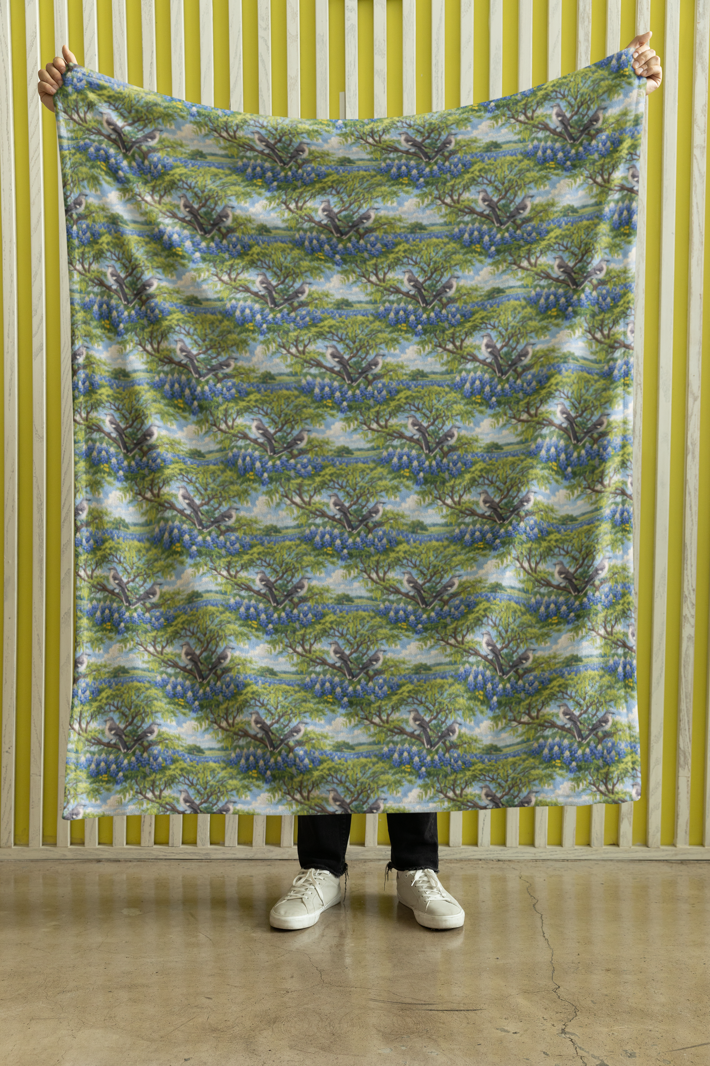 Texas Flora & Fauna Sherpa Blanket