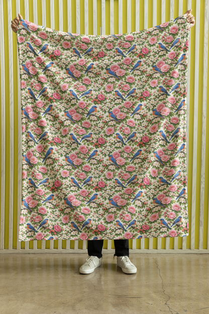 New York Flora & Fauna Sherpa Blanket