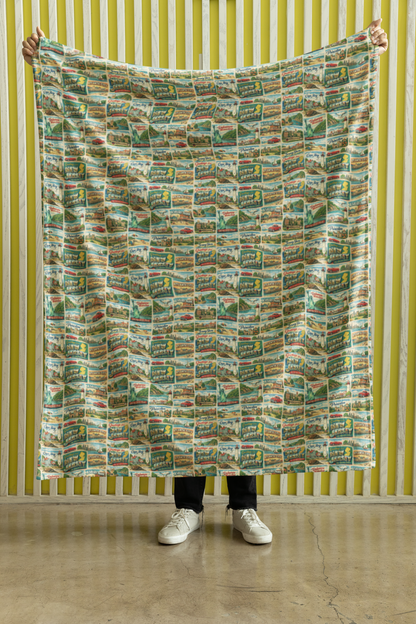 New Jersey Postcard Memories Sherpa Blanket