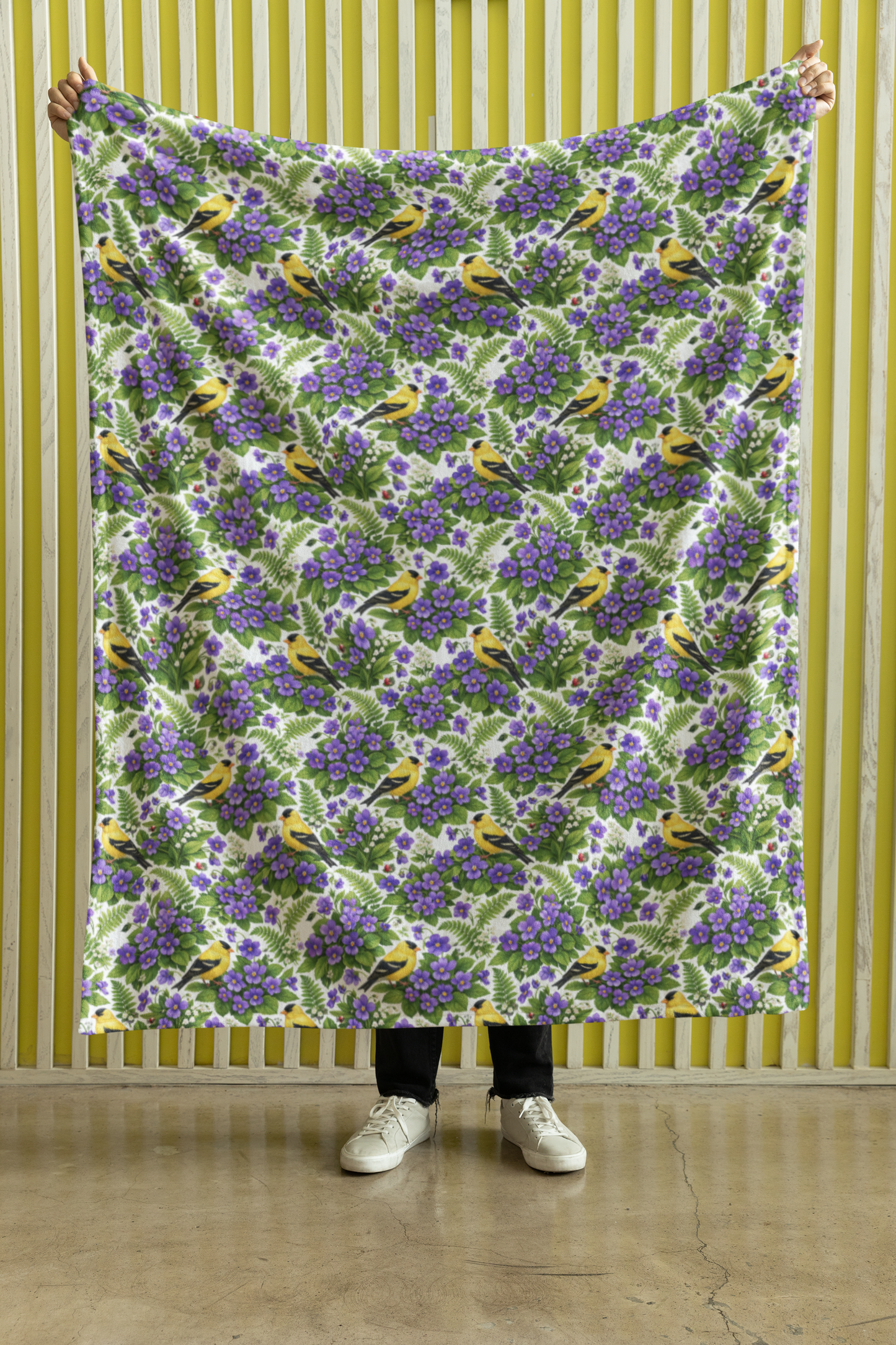 New Jersey Flora & Fauna Sherpa Blanket