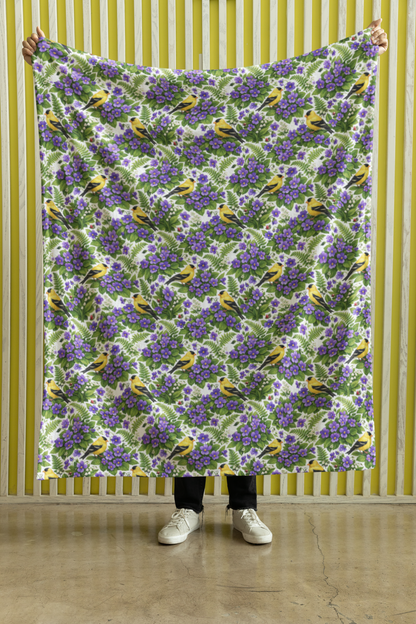 New Jersey Flora & Fauna Sherpa Blanket