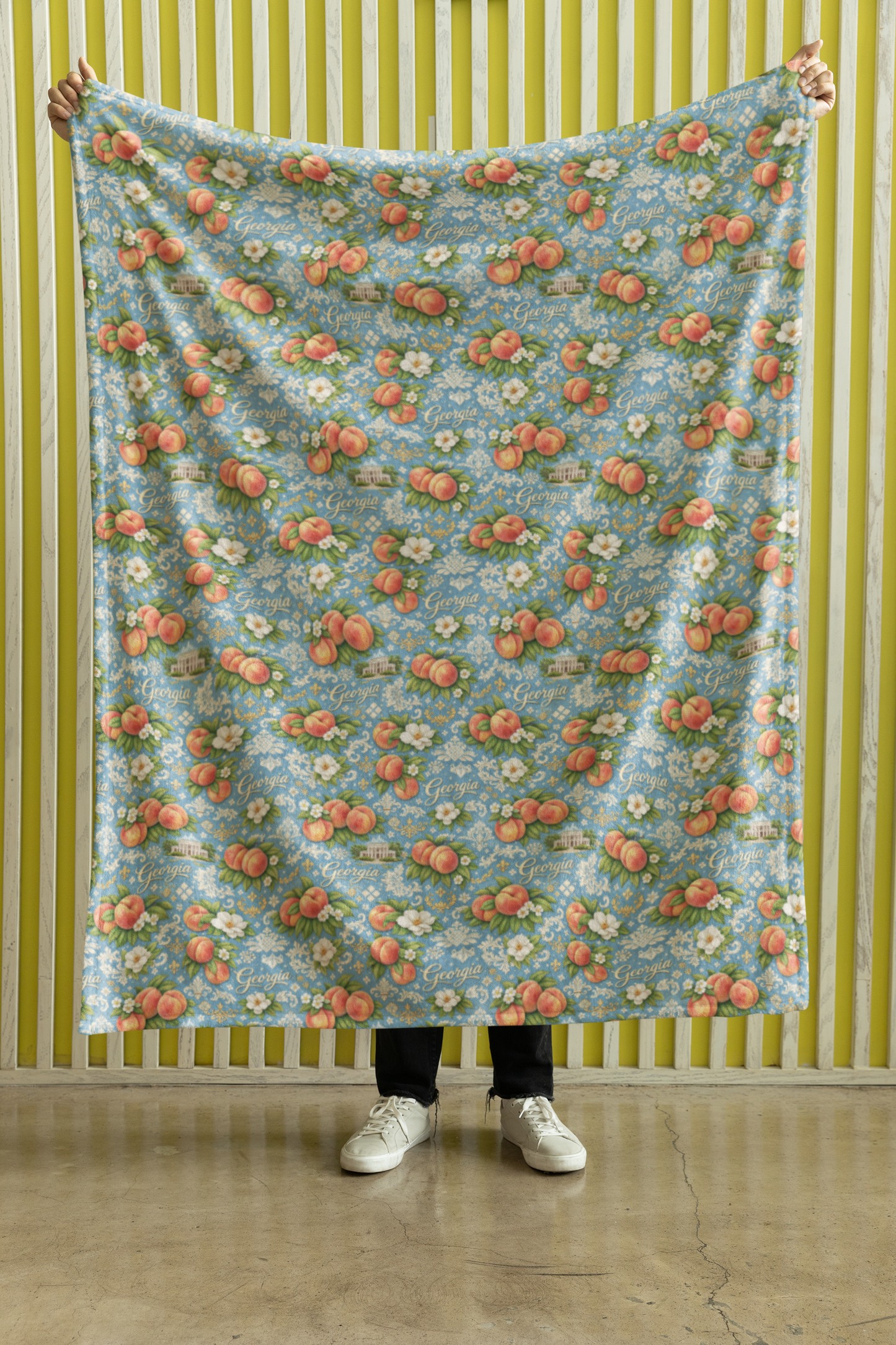 Georgia Peach State Classic Sherpa Blanket