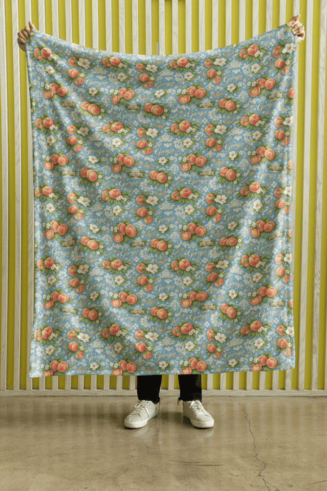 Georgia Peach State Classic Sherpa Blanket - London Penny Gift Wrap
