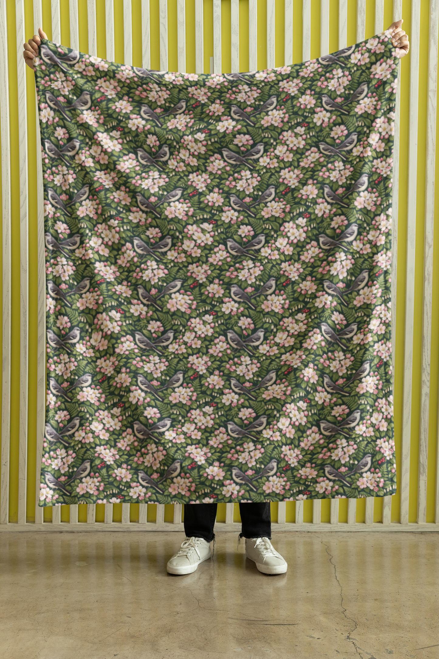 Arkansas Flora & Fauna Sherpa Blanket