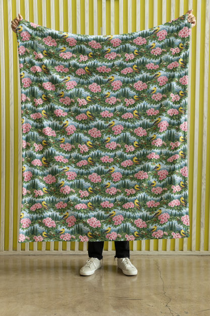 Washington Flora & Fauna Sherpa Blanket