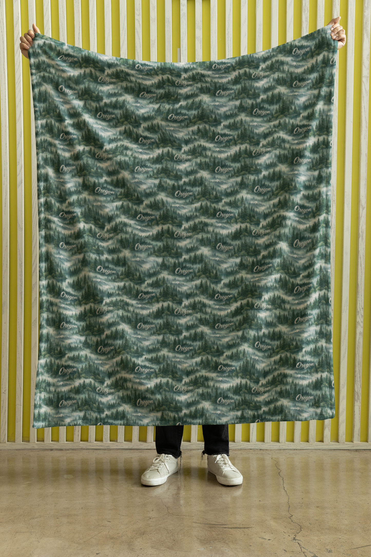 Oregon Forest & Fog Sherpa Blanket