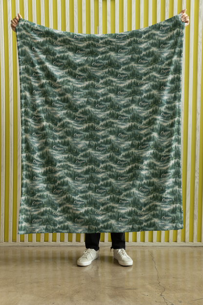Oregon Forest & Fog Sherpa Blanket
