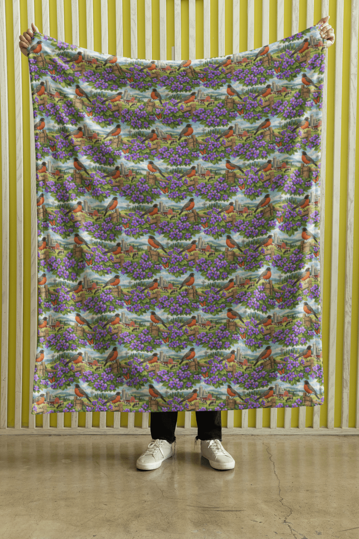 Wisconsin Flora & Fauna Sherpa Blanket - London Penny Gift Wrap