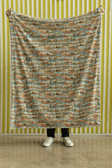 Oklahoma Postcard Memories Sherpa Blanket - London Penny Gift Wrap