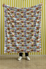 Rhode Island Flora & Fauna Sherpa Blanket - London Penny Gift Wrap
