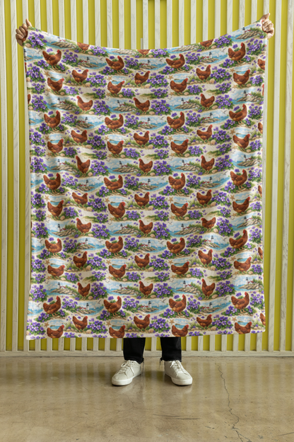 Rhode Island Flora & Fauna Sherpa Blanket