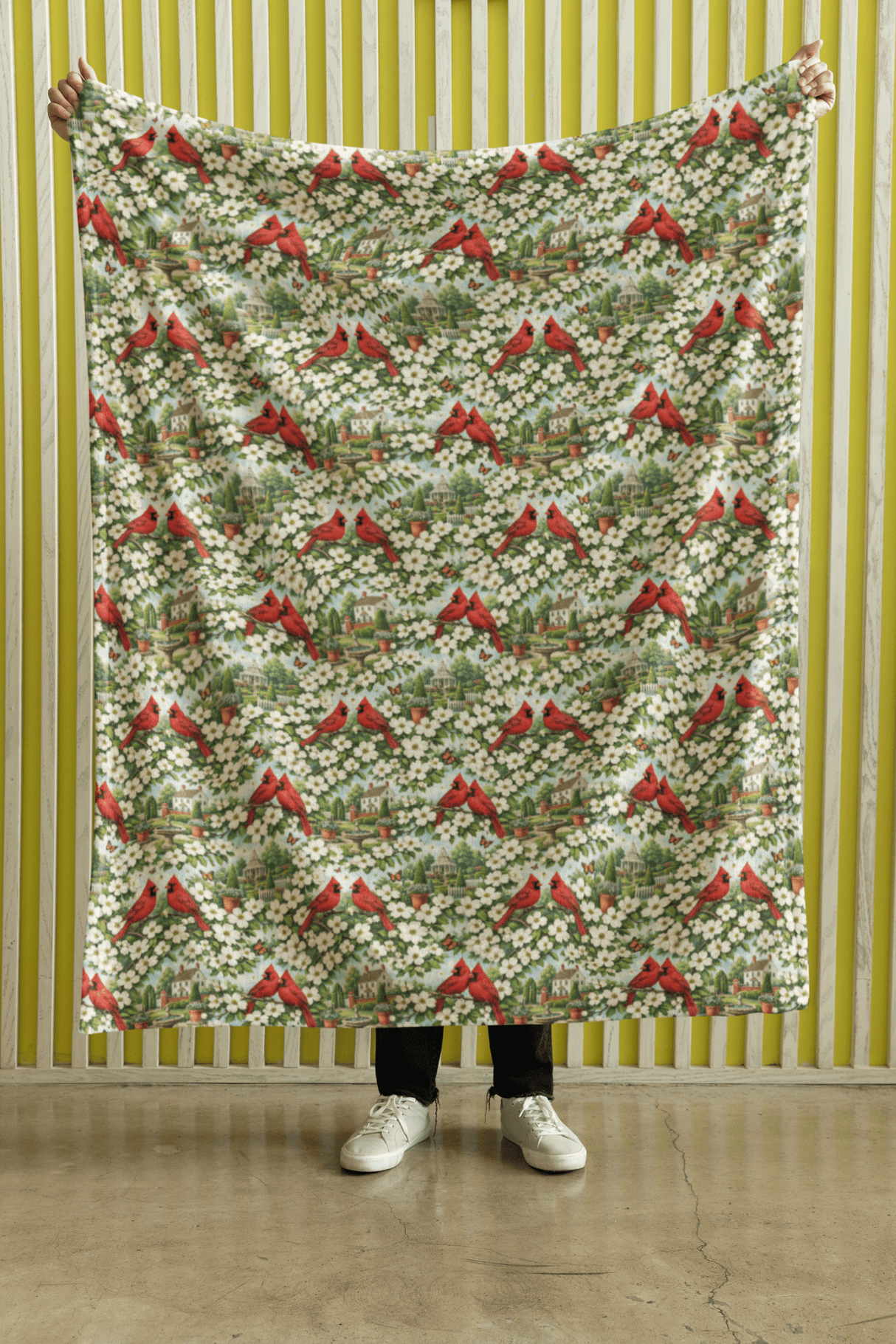 Virginia Flora & Fauna Sherpa Blanket - London Penny Gift Wrap