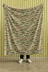 Rhode Island Postcard Memories Sherpa Blanket - London Penny Gift Wrap