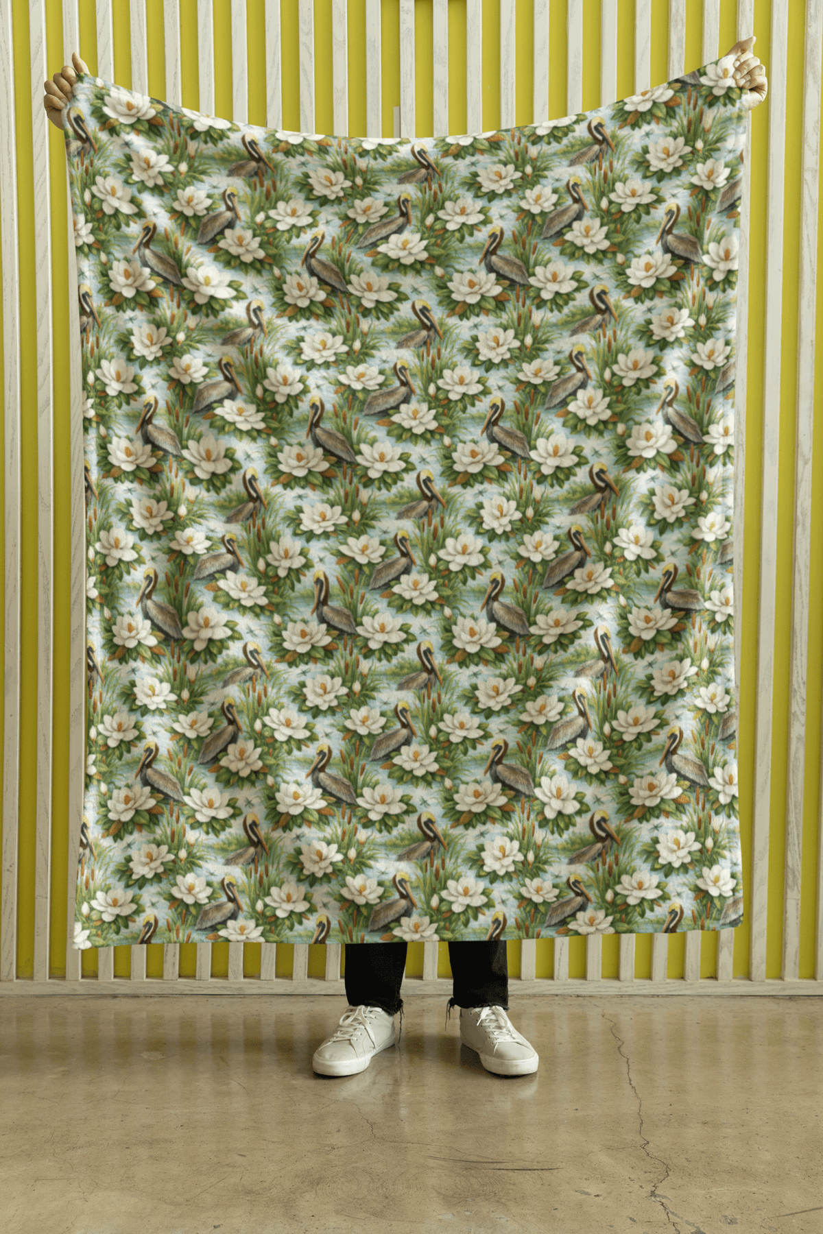 Louisiana Flora & Fauna Sherpa Blanket - London Penny Gift Wrap
