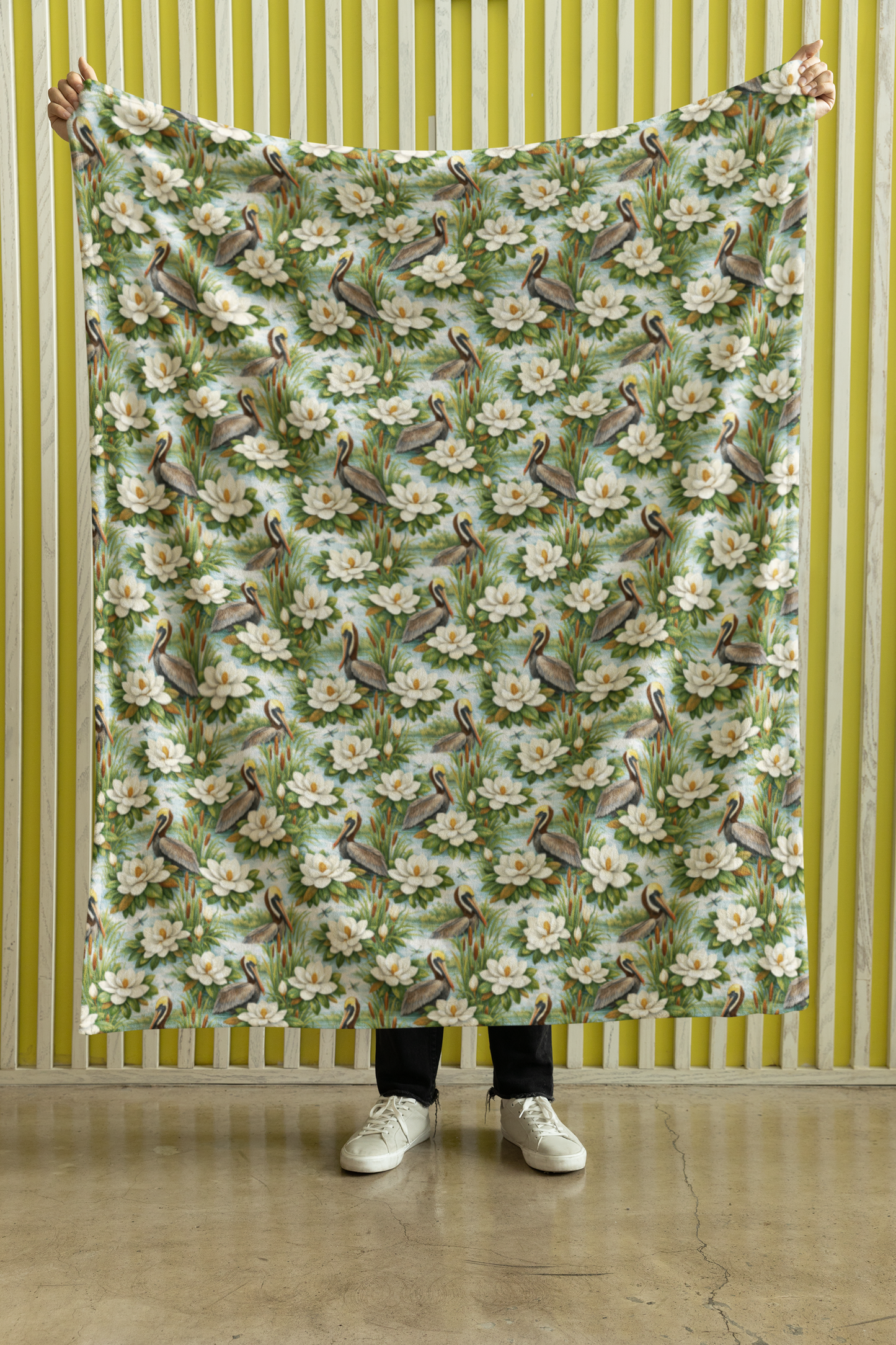 Louisiana Flora & Fauna Sherpa Blanket