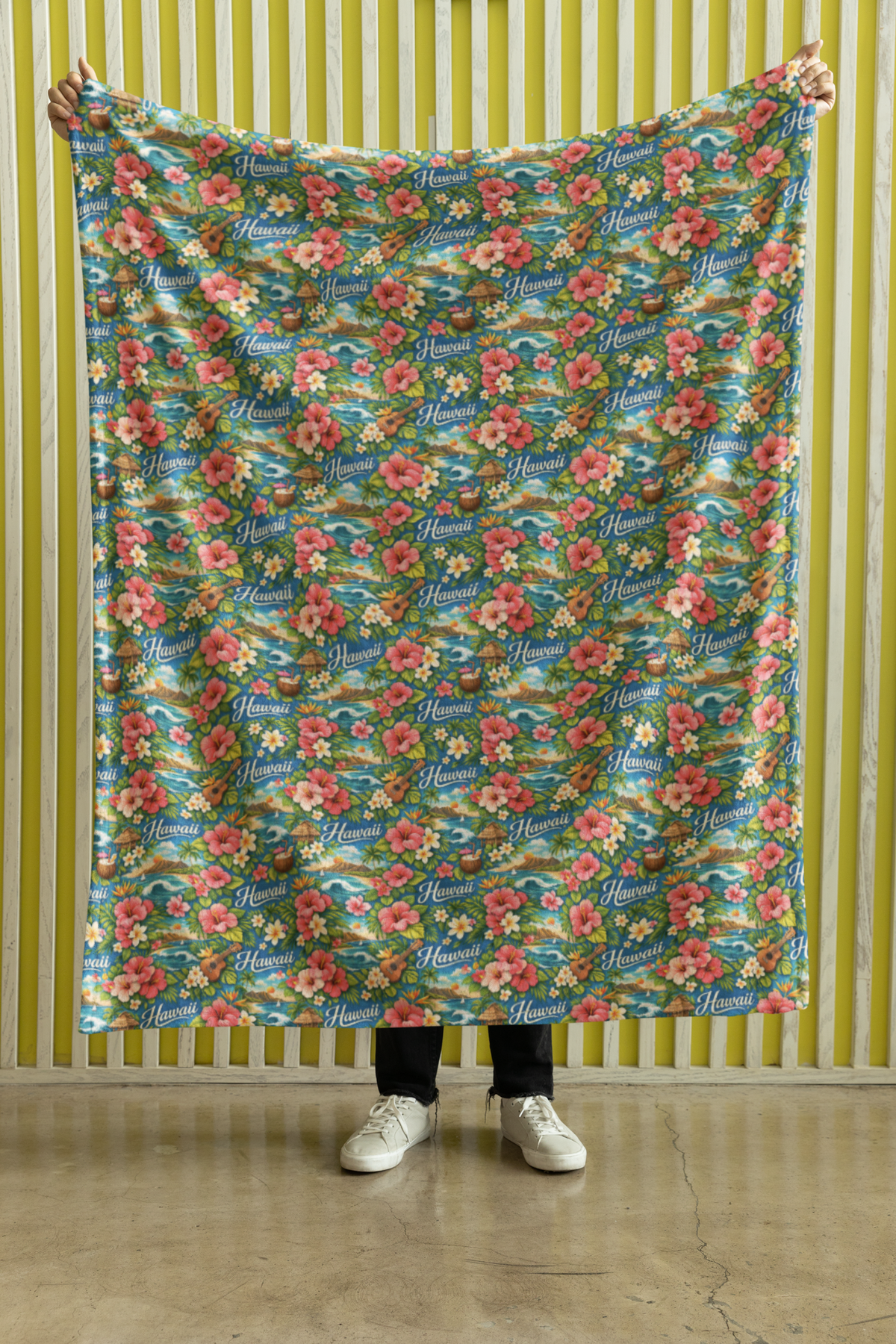 Hawaii Island Aloha Sherpa Blanket - London Penny Gift Wrap