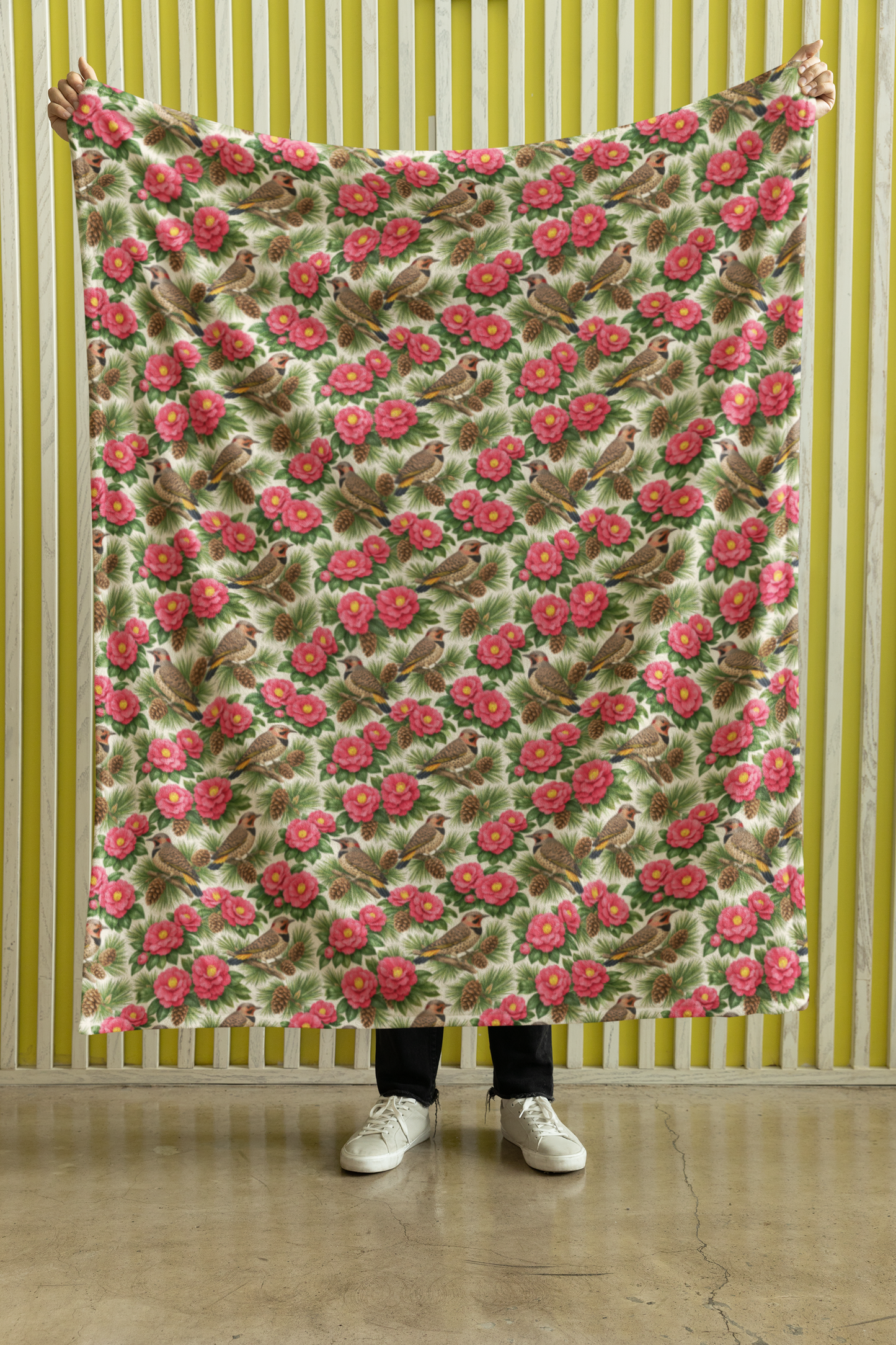 Alabama Flora & Fauna Sherpa Blanket