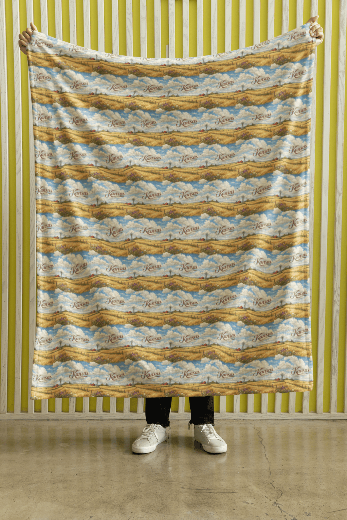 Kansas Endless Plains Sherpa Blanket - London Penny Gift Wrap