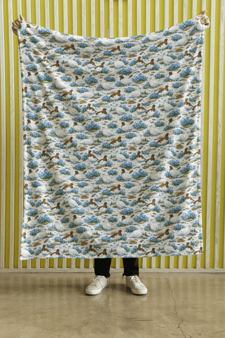 Alaska Flora & Fauna Sherpa Blanket - London Penny Gift Wrap