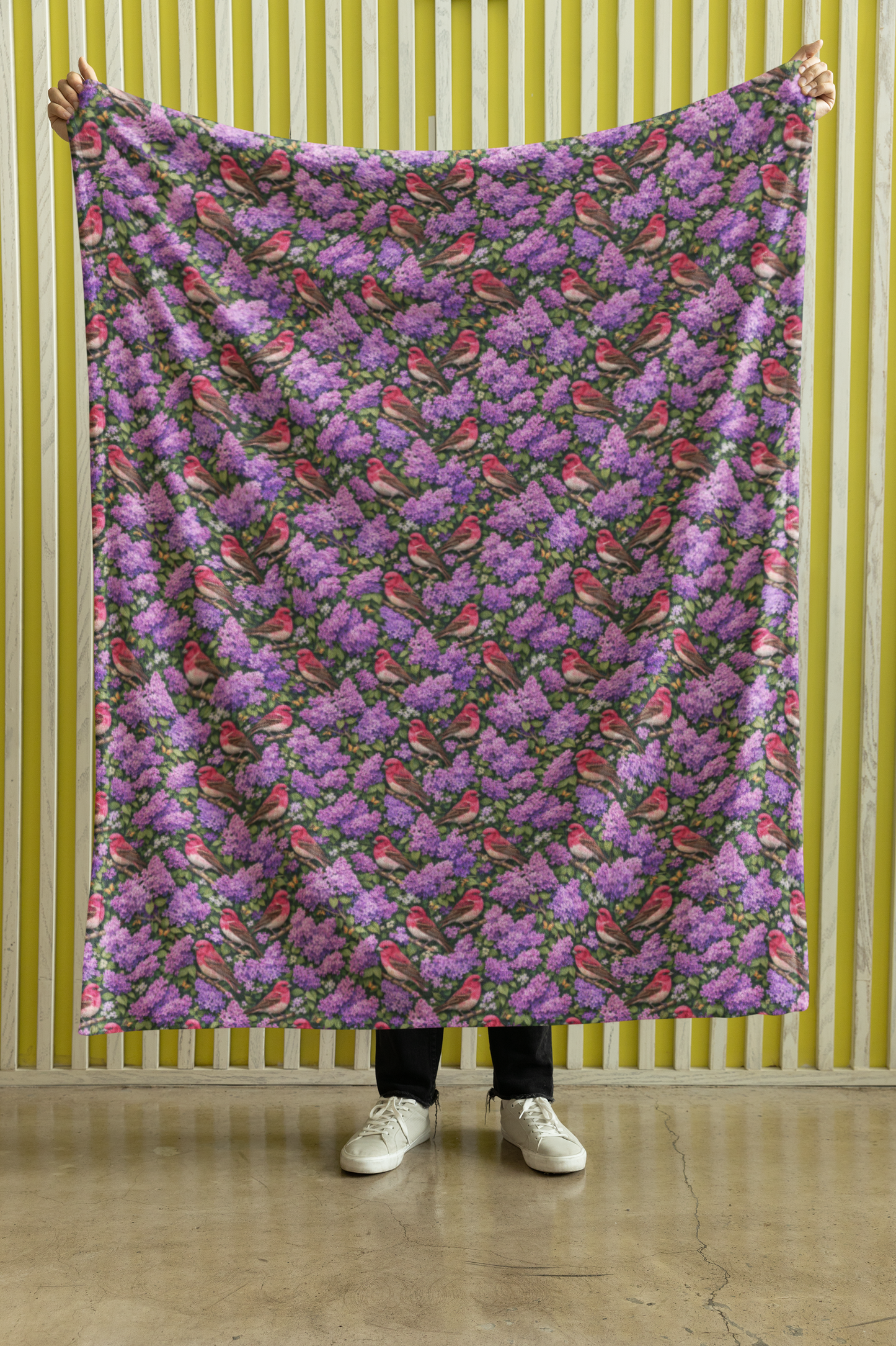 New Hampshire Flora & Fauna Sherpa Blanket