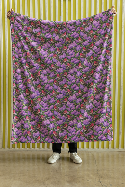 New Hampshire Flora & Fauna Sherpa Blanket