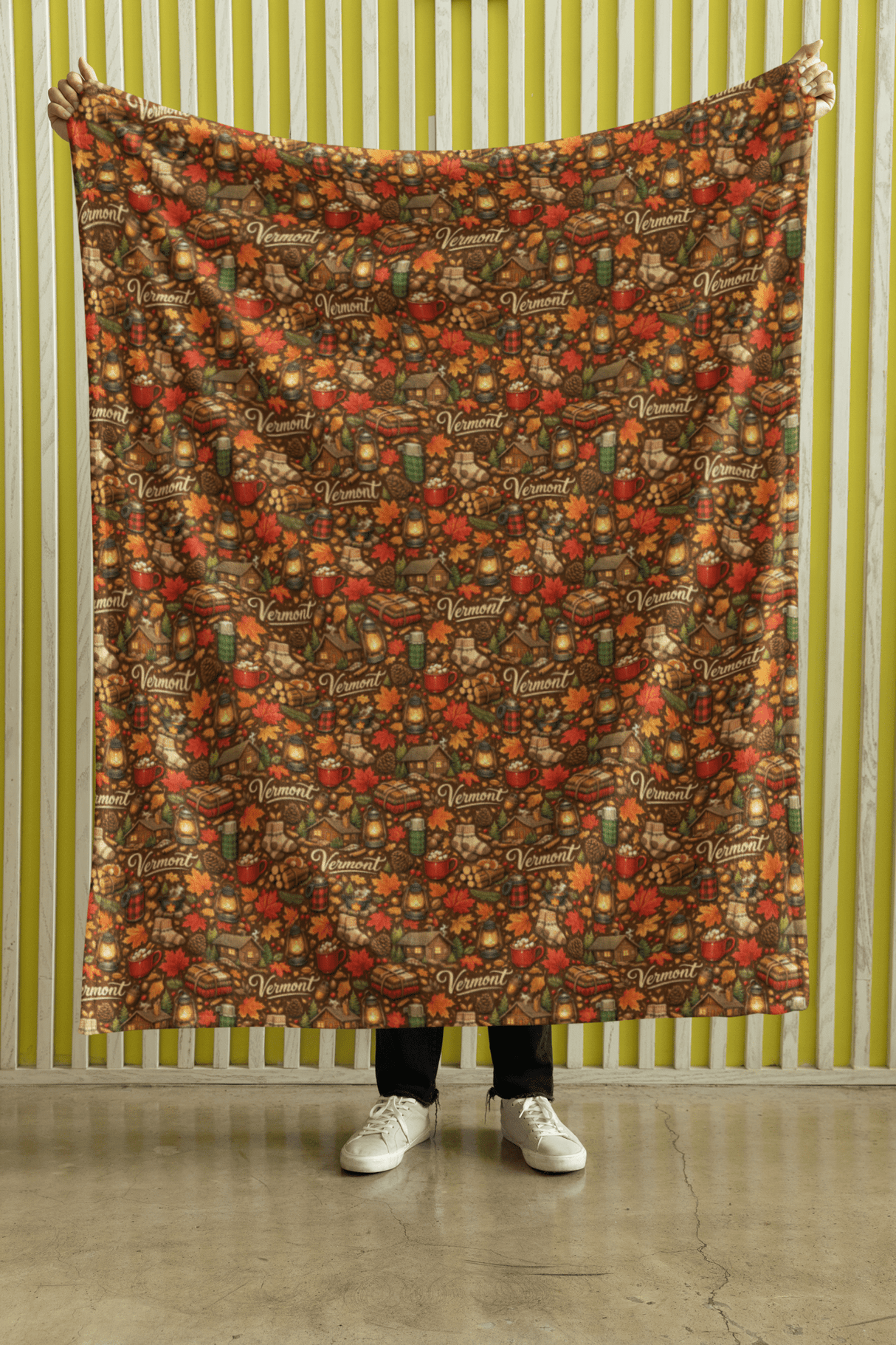 Vermont Maple Woods Sherpa Blanket - London Penny Gift Wrap