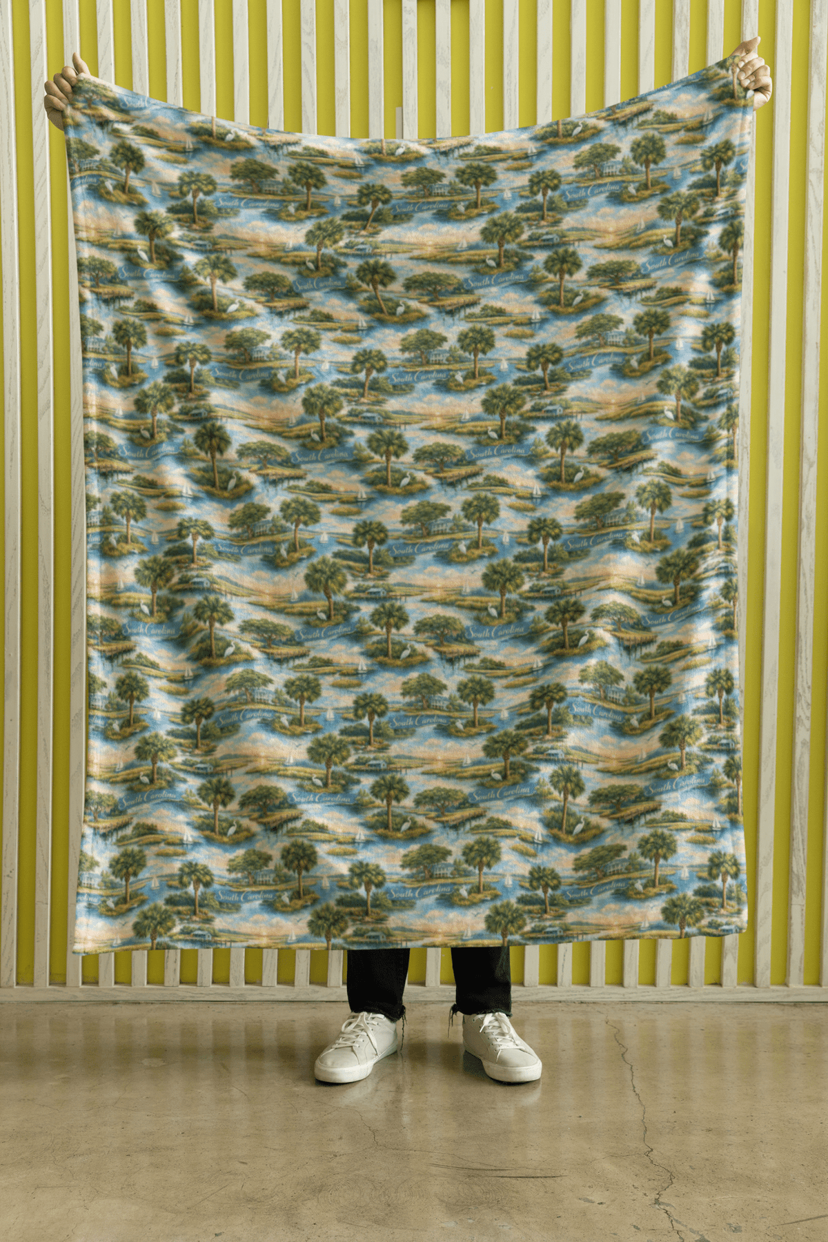 South Carolina Lowcountry Grace Sherpa Blanket - London Penny Gift Wrap