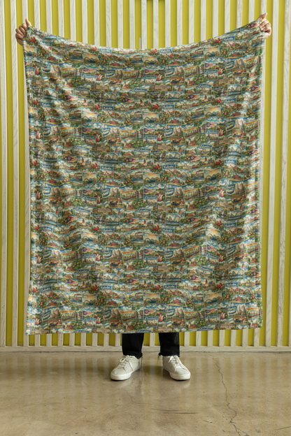Ohio Postcard Memories Sherpa Blanket